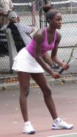 Black Girls Playing Tennis. both 16yo