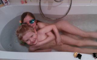 Kids in the bath