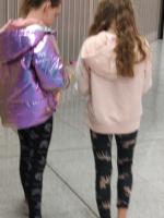 Preteen asses at the airport