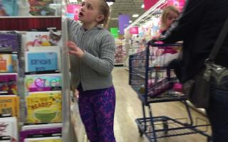 8yo blonde purple and pink dance pants