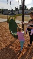 YOUNG duaghter and MOMMY at PLAYGROUND, 4ish