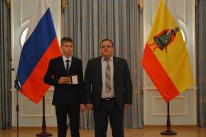 Учащийся МОУ «Кораблинская средняя школа №2» получил губернаторскую награду