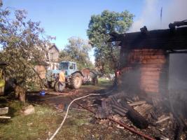 Пожар в деревне Хмелевое