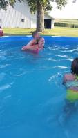 Kids playing in the pool