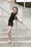 Powerful Outdoor Gymnast Girl