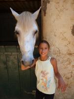 Tanned horse girl
