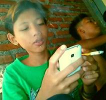 More Indonesian boys smoking  13