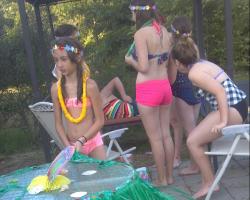 Her pool party