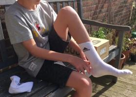 Boy socks on Web Cam