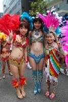 Japanese teen & preteen in festival