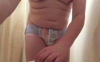 chubby boy wearing diaper