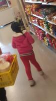TINY young little GIRLS @ store, 5/8ish