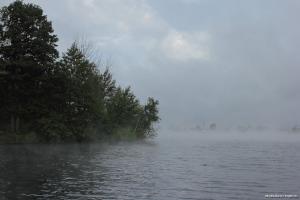 mist over the water reservoir
