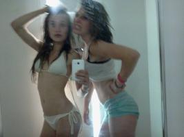 Cute 13 and 14 yo girls in bikini selca photoshoot  ;)