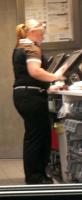 Chubby teen at work @ McDonalds
