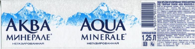 Антология этикетки_Aqua Minerale_Россия